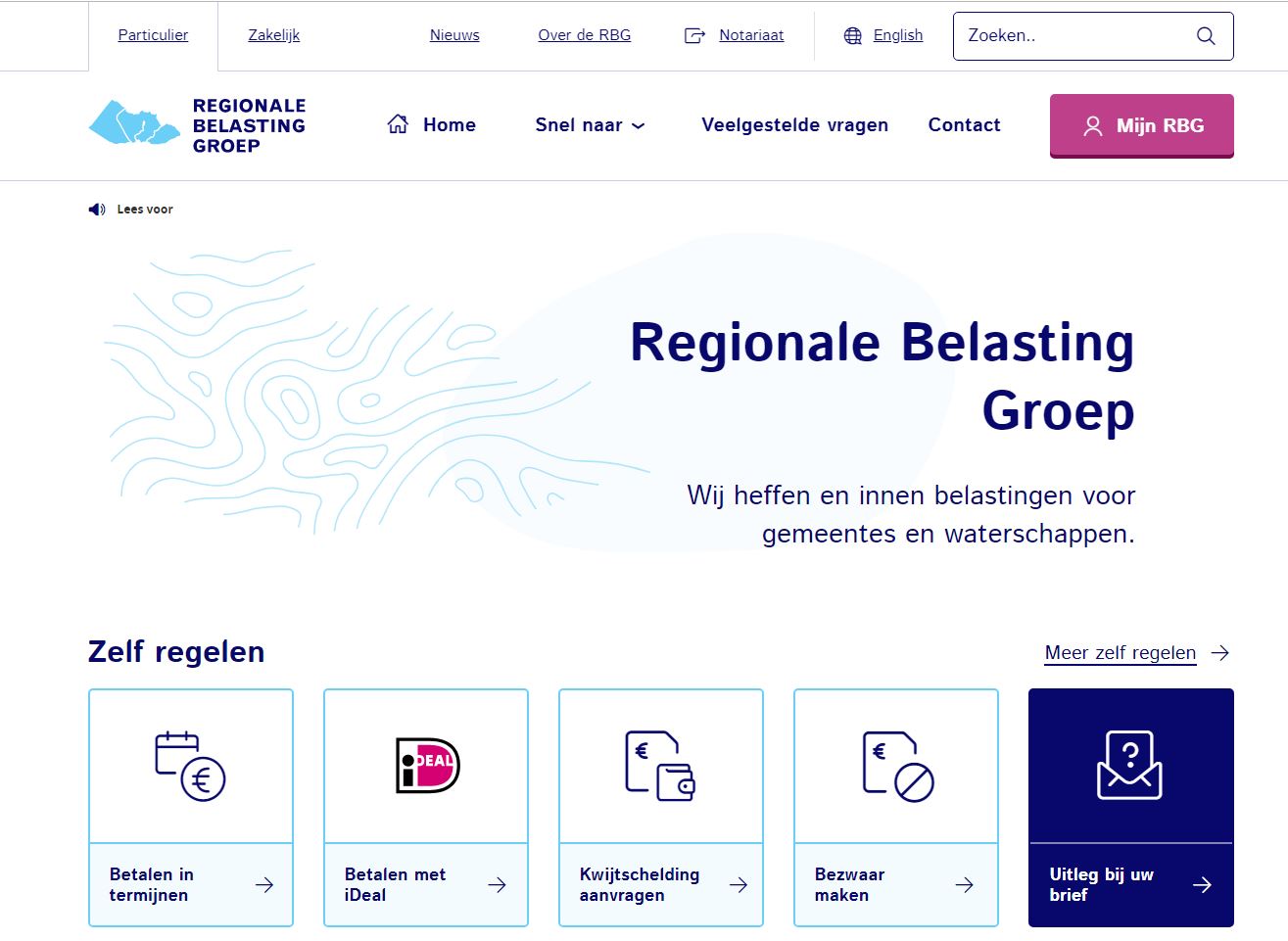 Vernieuwde Website - Regionale Belasting Groep Zakelijk